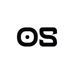 OS monogram logo design letter text name symbol monochrome logotype alphabet character simple logo