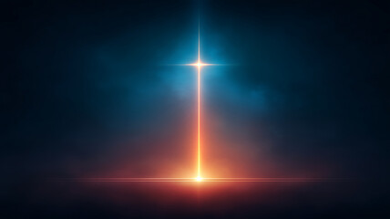 Glowing cross symbolizing hope and faith in dark atmosphere