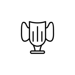 Trophy cup champion award logo design