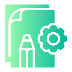 writing gradient icon