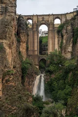 The Puente Nuevo New Bridge over Guadalevin River in Ronda, Andalusia, Spain. Popular landmark