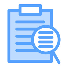 clipboard serch icon blue