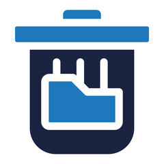 Trash folder icon blue