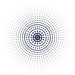 Naklejka premium set of halftone dots in circle form