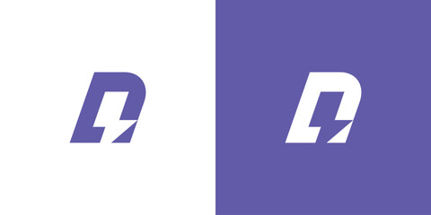 Letter N Lightning or Electric logo Design