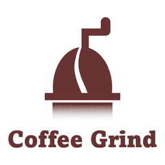 coffee grind flat minimalist logo design