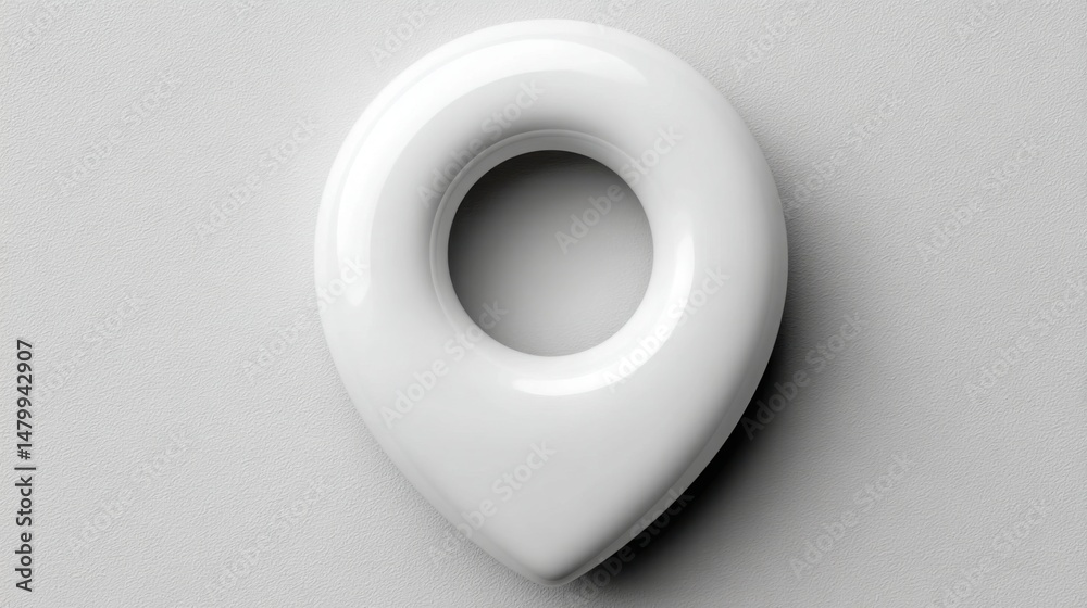 Aufkleber a white object placed on a wall representing the connection between objectives and execution in a st