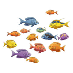 Naklejka premium set of fish