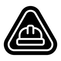 security helmet glyph icon
