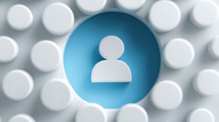 A person surrounded by white pills illustrating the need for clarity and communication in health and wellness management
