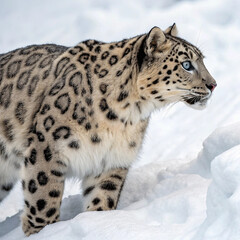 Obraz premium leopard in the snow