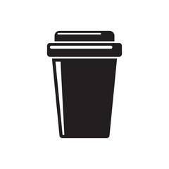 A cup of hot cafe coffee or caffeine drink flat vector icon for food apps and websites