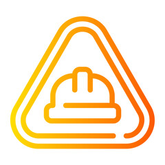 security helmet gradient icon