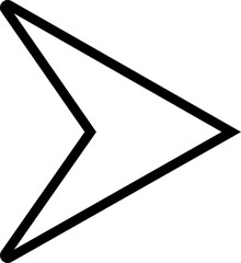 Arrows icon in line Arrow sign isolated on transparent background