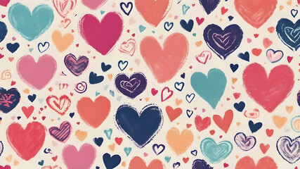 Various drawn heart shapes, silhouettes, outlines.Valentine's Day Heart Shapes. Love