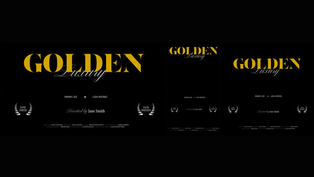 Cinematic Film Title Card, Movie Poster Typography Overlay 251 | Fully Modular Editable Layouts & Easy Text Animator Control to Create Custom Text Animations Without KeyFrames