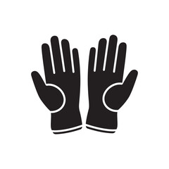 Gloves Silhouette – Black Vector Clipart Design on White Background