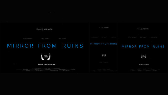 Cinematic Film Title Card, Movie Poster Typography Overlay 259 | Fully Modular Editable Layouts & Easy Text Animator Control to Create Custom Text Animations Without KeyFrames