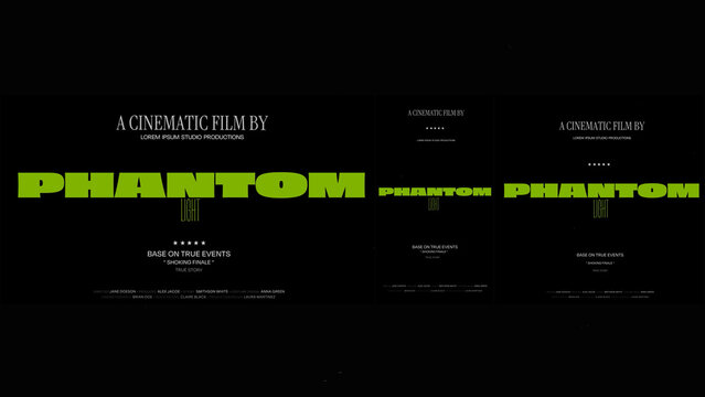 Cinematic Film Title Card, Movie Poster Typography Overlay 258 | Fully Modular Editable Layouts & Easy Text Animator Control to Create Custom Text Animations Without KeyFrames