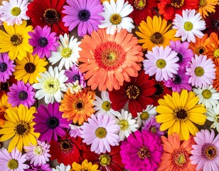 カラフルな花　背景