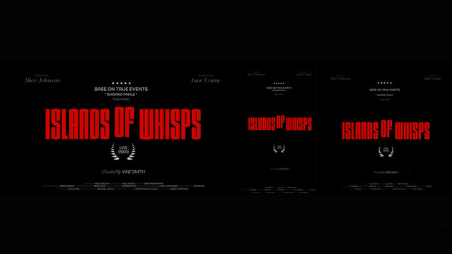 Cinematic Film Title Card, Movie Poster Typography Overlay 260 | Fully Modular Editable Layouts & Easy Text Animator Control to Create Custom Text Animations Without KeyFrames