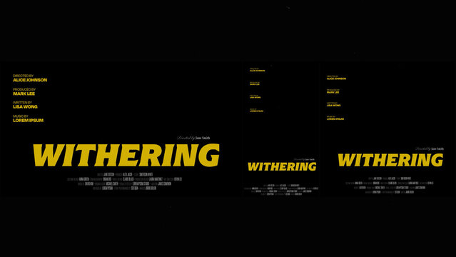 Cinematic Film Title Card, Movie Poster Typography Overlay 261 | Fully Modular Editable Layouts & Easy Text Animator Control to Create Custom Text Animations Without KeyFrames