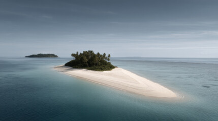 vast island archipelago in papua new guinea with long shadows seen from above