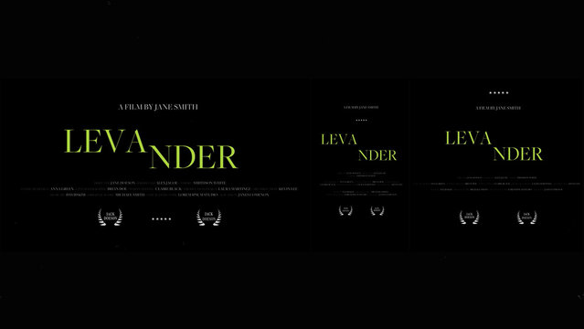 Cinematic Film Title Card, Movie Poster Typography Overlay 264 | Fully Modular Editable Layouts & Easy Text Animator Control to Create Custom Text Animations Without KeyFrames