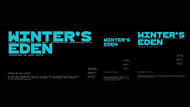 Cinematic Film Title Card, Movie Poster Typography Overlay 266 | Fully Modular Editable Layouts & Easy Text Animator Control to Create Custom Text Animations Without KeyFrames