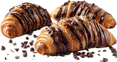 Chocolate Croissants with Chocolate Chips