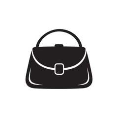 Stylish Clutch Silhouette Vector - Black Color Design on White Background