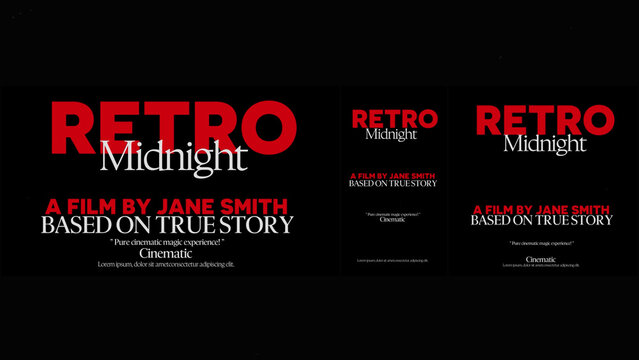 Cinematic Film Title Card, Movie Poster Typography Overlay 276 | Fully Modular Editable Layouts & Easy Text Animator Control to Create Custom Text Animations Without KeyFrames