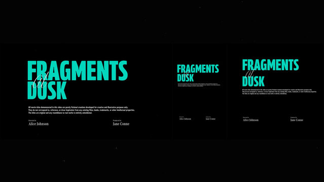Cinematic Film Title Card, Movie Poster Typography Overlay 270 | Fully Modular Editable Layouts & Easy Text Animator Control to Create Custom Text Animations Without KeyFrames