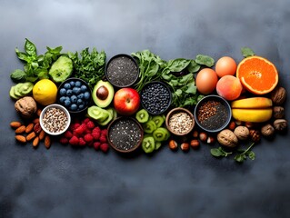 A colorful selection for wellness food