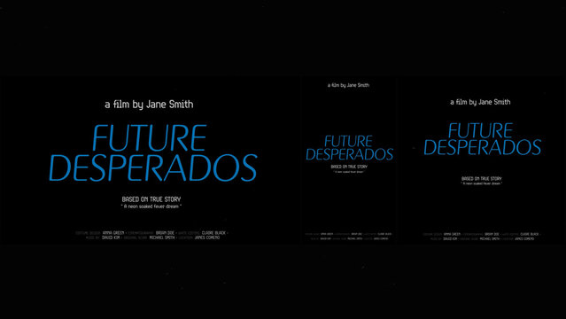 Cinematic Film Title Card, Movie Poster Typography Overlay 280 | Fully Modular Editable Layouts & Easy Text Animator Control to Create Custom Text Animations Without KeyFrames