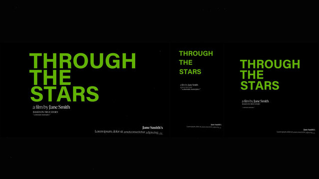 Cinematic Film Title Card, Movie Poster Typography Overlay 283 | Fully Modular Editable Layouts & Easy Text Animator Control to Create Custom Text Animations Without KeyFrames
