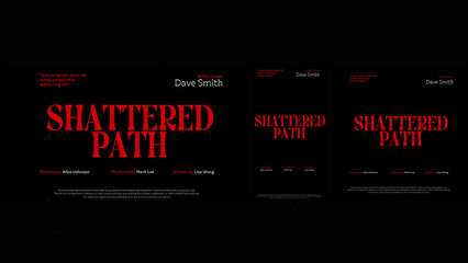 Cinematic Film Title Card, Movie Poster Typography Overlay 291 | Fully Modular Editable Layouts & Easy Text Animator Control to Create Custom Text Animations Without KeyFrames