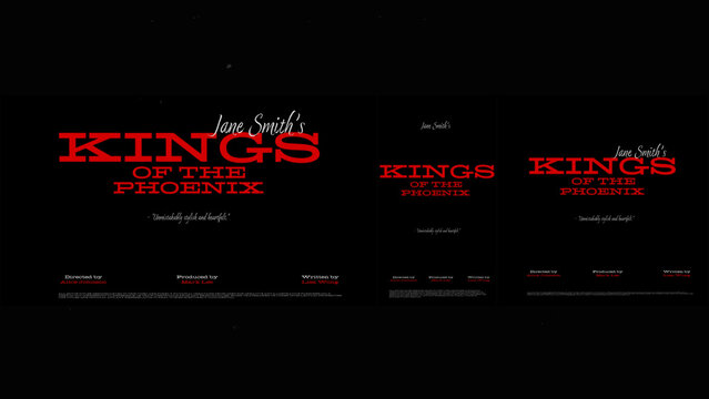Cinematic Film Title Card, Movie Poster Typography Overlay 293 | Fully Modular Editable Layouts & Easy Text Animator Control to Create Custom Text Animations Without KeyFrames