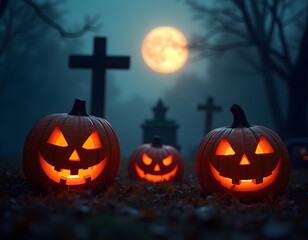 halloween background with pumpkin