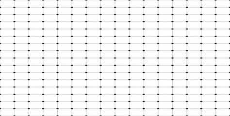  Seamless pattern with dots and squares.Grid on a white background. Paper for taking notes. Vector illustration. Texture or wallpaper. Geometric concept. Graphic background connectivity