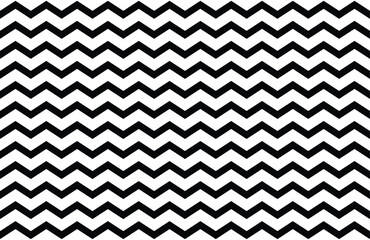 Seamless zigzag pattern with lines isolated.Black and white background. Vintage wallpaper. Chevron texture. Flat design. Horizontal stripes. Vector illustration. Graphic design..