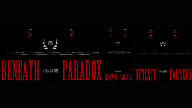 Cinematic Film Title Card, Movie Poster Typography Overlay 298 | Fully Modular Editable Layouts & Easy Text Animator Control to Create Custom Text Animations Without KeyFrames