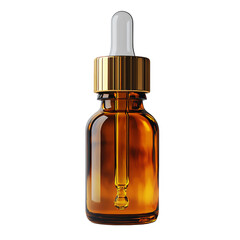 Naklejka premium Essential oil dropper bottle studio setting product photography warm lighting close-up view natural healing concept