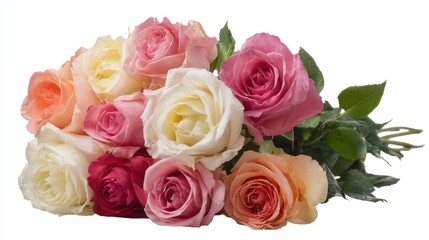 A Delicate Bouquet of Pastel Roses