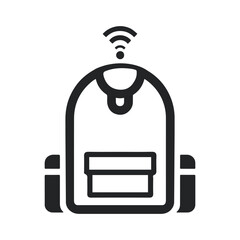 WiFi icon on a backpack
