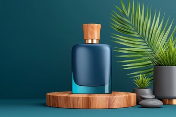 Luxury perfume podium display modern interior mockup design elegant environment artistic perspective