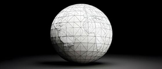Abstract Geometric Sphere In Black Background