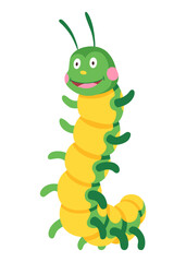 Cute cartoon animal. Funny kids, wall decorate. Children room wall sticker as interior decor