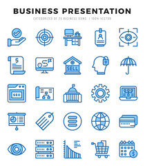 Business Presentation Icon Bundle 25 Icons for Websites and Apps