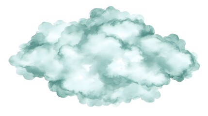A delicate, textured depiction of a stylized cloud formation.